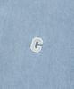 COVERNAT C Logo Denim Half Shirt Light Blue