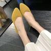 2025 spring and summer new fashionable breathable flat-soled Doudou shoes shallow mouth one pedal lazy shoes flying woven pointed single shoes