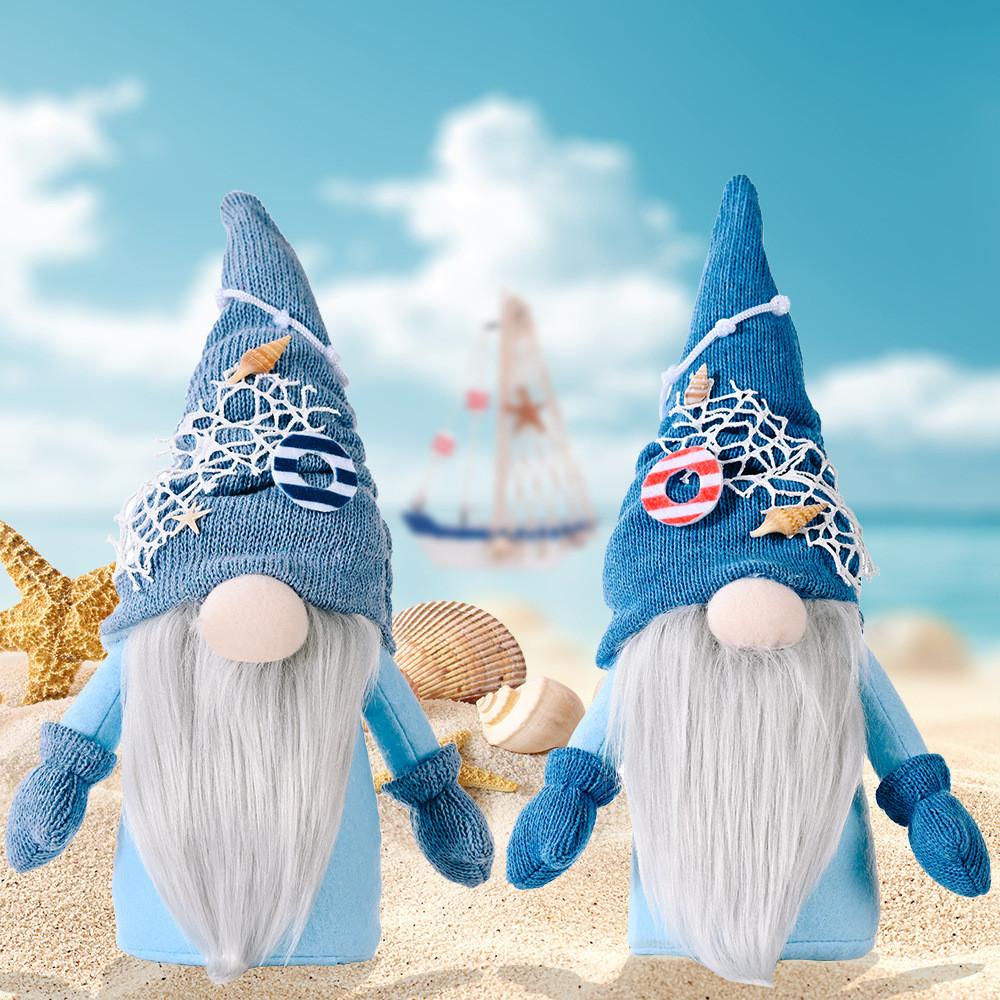 Ocean Adorable Inspired Rudolf Figurine With Knitted Hat For Festive Decorations Home