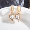 High-End European & American Zircon Heart Earrings – Colorful, Elegant Hoops, Clips & Dangles for Women