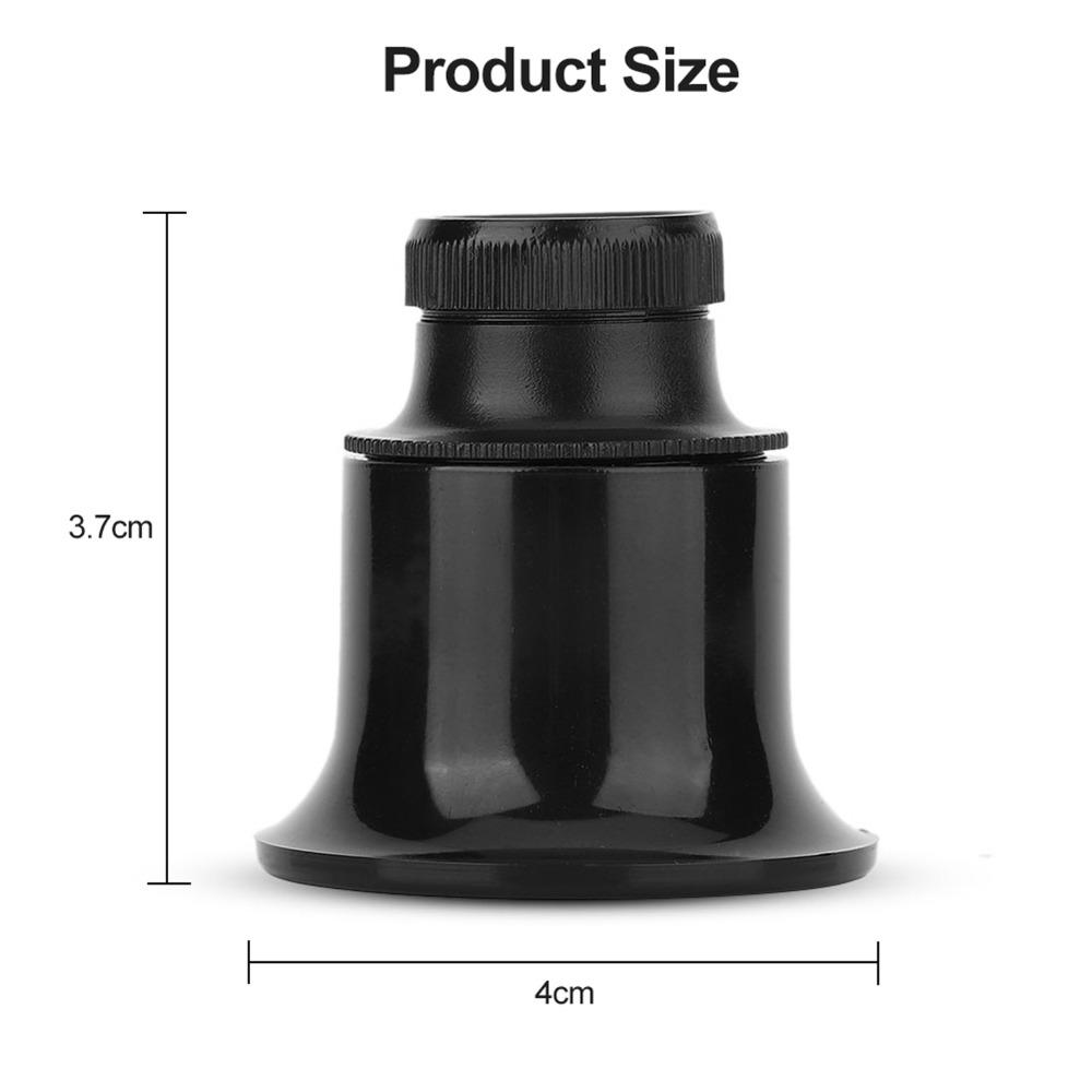 Plastic Shell Eye Magnifier Loupe Black Color Magnifier Lens Portable Jeweler Loupe  Jeweler Work
