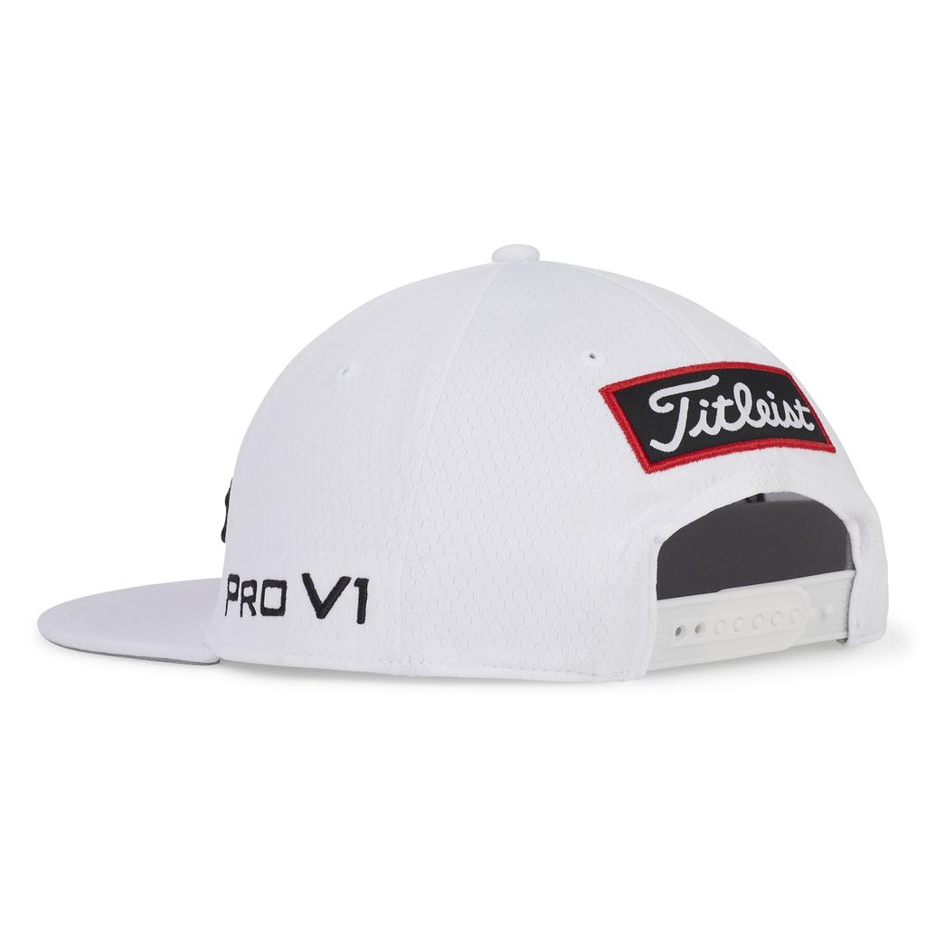 Titleist Tour Elite Flat Bill Cap, White/Black, TH24ATEFBN2-10