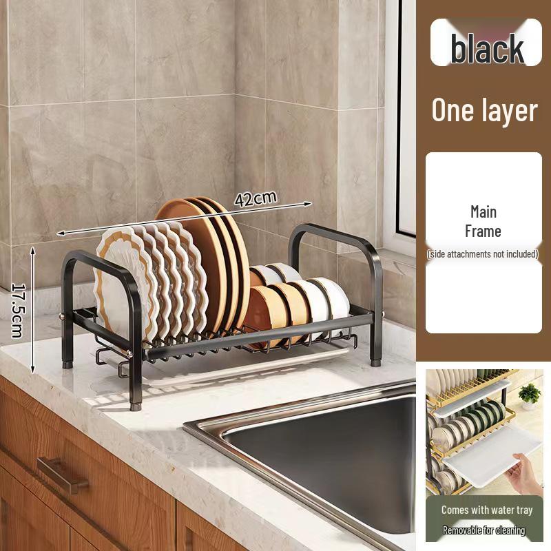 Multi-functional Kitchen Storage and Draining Rack for Bowls, Plates, Utensils, and Chopsticks