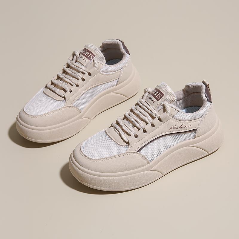 

Fashion Women s Shoes Trend 2025 Mesh Sports Comfortable Thick Sole Casual Soft Sole Running Fashion Tennis Vulcanized Platform Shoes 34 хаки
