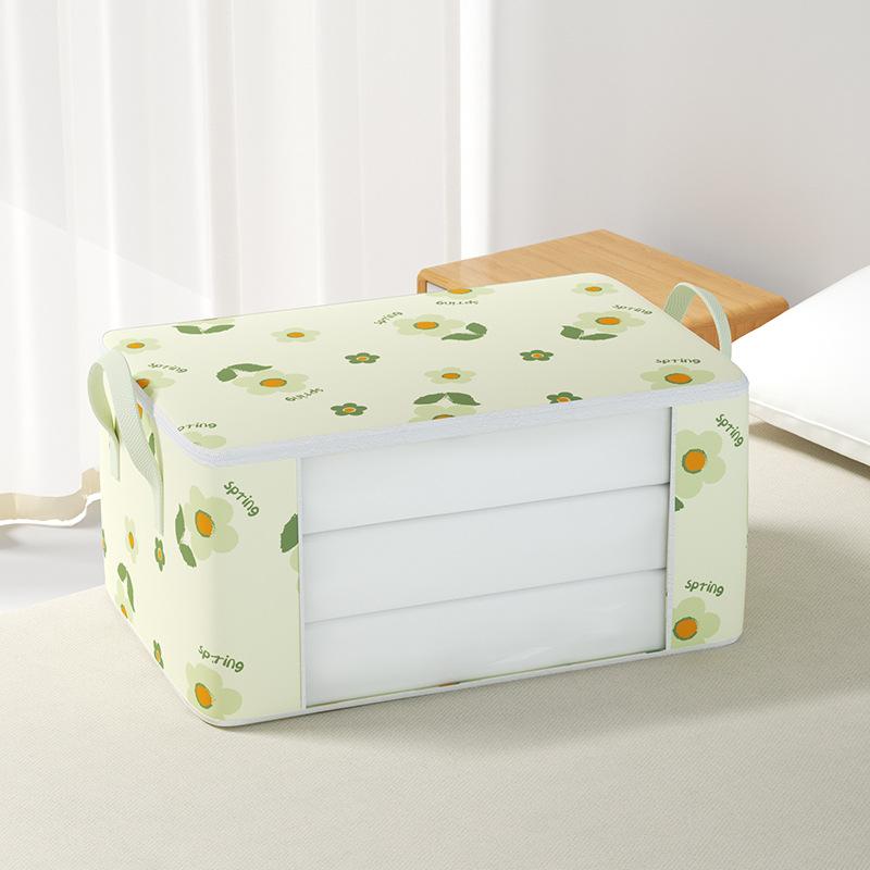 

Большая вместимость для организации одежды, сумки для хранения, нетканый материал, гардероб, одеяло, постельное белье, влагостойкий пыленепроницаемый контейнер M 55x35x25CM