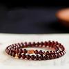 Hua Ying Natural Wine Red Garnet Bracelet for Women, Light Luxury Niche Exquisite Koi Fish Fortune Bead Multi-loop Bracelet