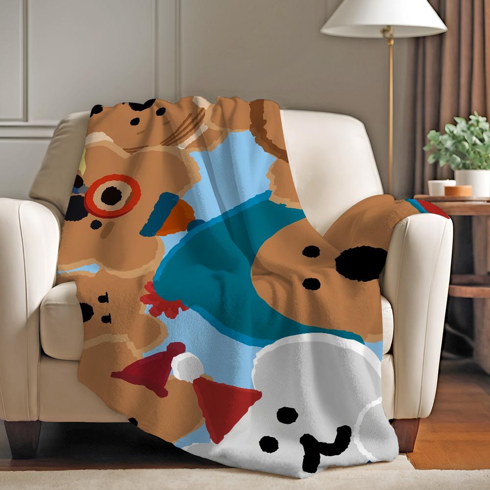 Fashion Cute D-Dinotaeng-S Cartoon Blanket Warm Soft Suitable For Bedroom Sofa Bed Living Room Office Travel Camping Gifts