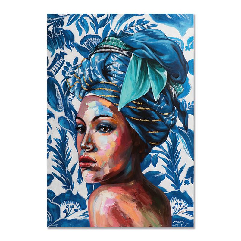 African Black Woman Graffiti Art Posters And Prints Abstract African Girl Canvas Paintings On The Wall Art Pictures Wall Decor