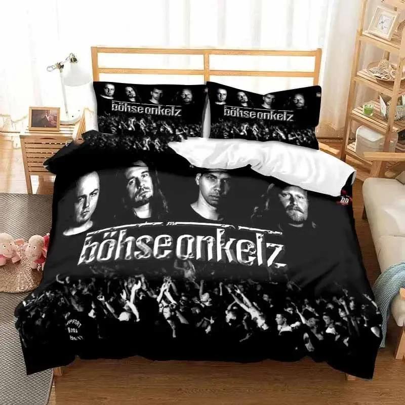 Band Böhse Onkelz Double Bedding Set All Season 3 Piece Duvet Cover Set Quilt Cover For Double And King Bed Duvet Cover Bed