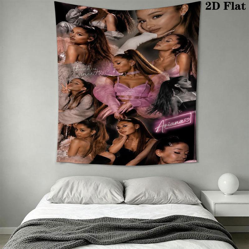 Ariana Grande Glow Wall Hanging Printed Fabric Blanket Decorative Tapestries for Bedroom Living Room Home Decor