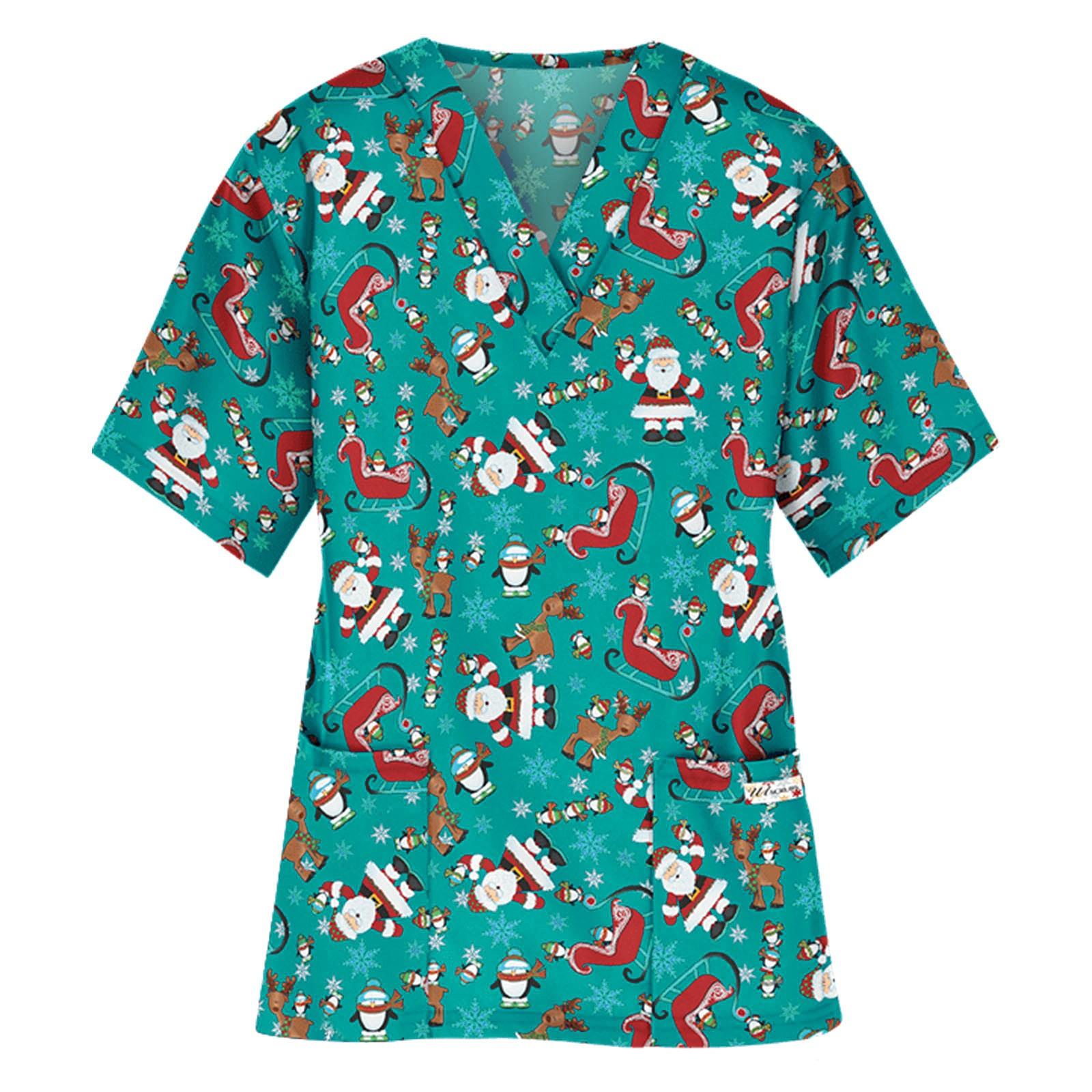 

Женский топ с карманом и коротким рукавом с крестом и V-образным вырезом XL