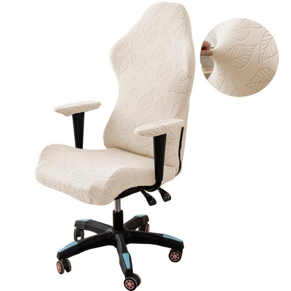 Dustproof Armchair Slipcover Jacquard Pattern Elastic Seat Cover Office Seat Cover Computer Room