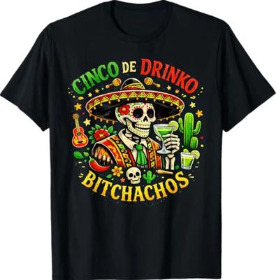Cinco De Drinko Bitchachos Lustiges Cinco De Mayo T-Shirt