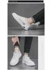 White Crocodile Pattern Leather Sneakers for Men - 2021 Autumn Casual, Versatile, and Non-Slip Soft Sole Shoes.