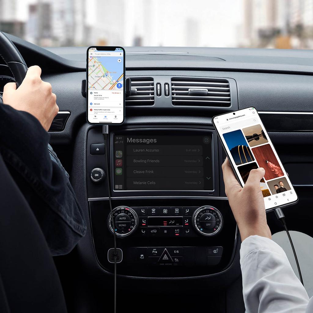 Ugreen Dual Port 30W Car Charger with USB-A/USB-C - PD PPS Certified - Metallic Gray (Model CD130)