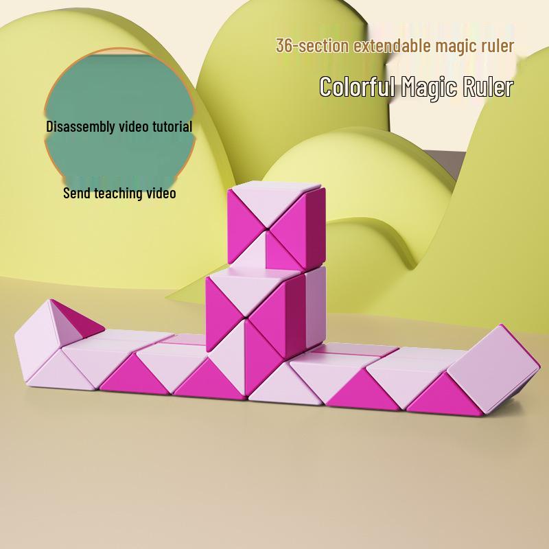 Folding Magic Ruler Set: Colorful Educational Toy for Kids - 24/36/48/60/72 pcs.