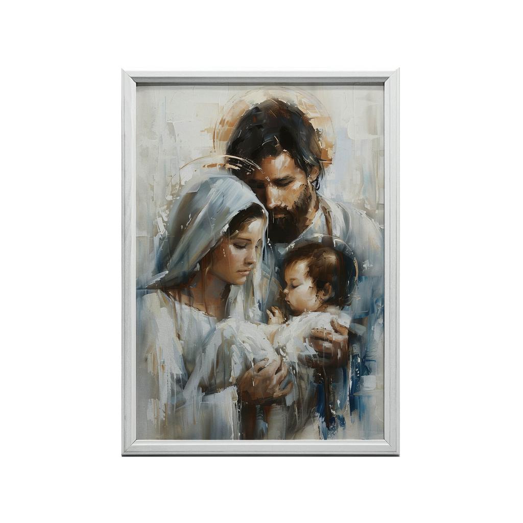 Holy Family - Miracle of Christmas Holy Family - Miracle of Christmas, 70X100 Cm, Black Aluminum Frame, 230 Gsm Matte Paper