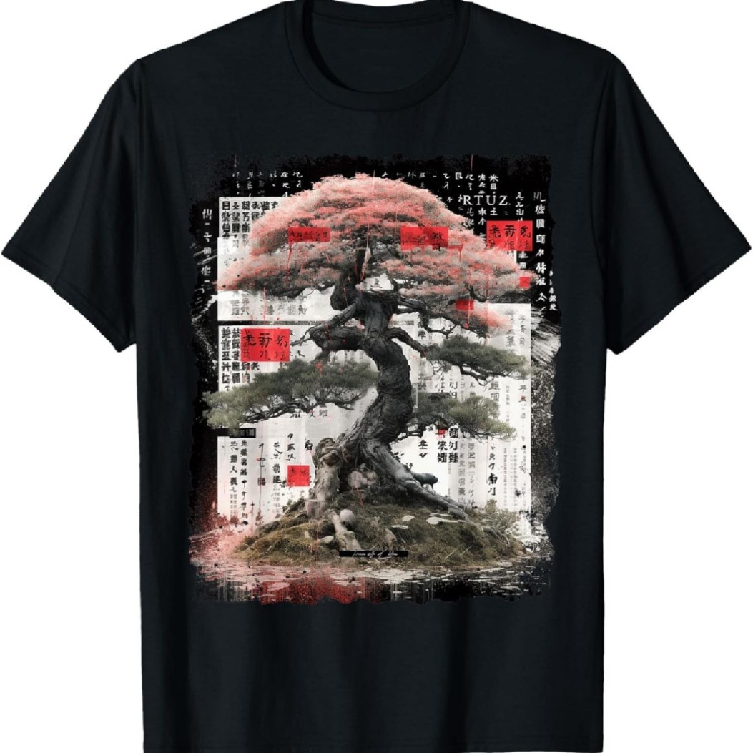 

Hip Hop Y2K Vintage Hipster Edgy Urban Streetwear Bonsai T-Shirt XXXXXL чёрный