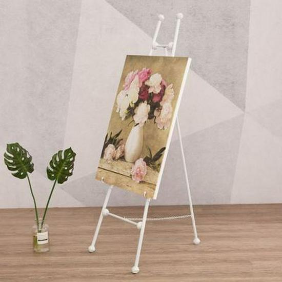 European-Style Wrought Iron Easel Floor Stand for Photos and Posters