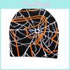 Spider Web Fashion Pattern Neutral Casual Warm Knitted Hat For Autumn Winter And