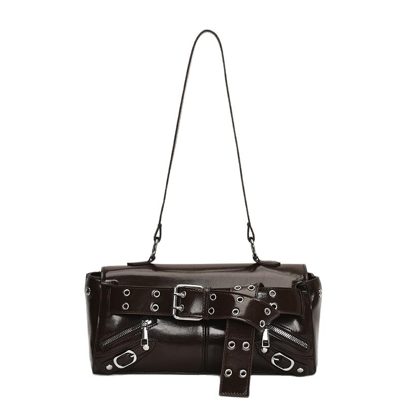 New Fashion Underarm Bag Women's Belt Buckle Shoulder Messenger Bag