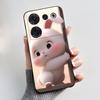 For ZTE nubia Z50 Ultra Z50Ultra Casing Aesthetic Cute Cat Cartoons Black Matte Soft Silicone Case Shockproof Back Shell Cover