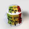 White ONE LOVE Letter Coconut Tree Print Bucket Hat European and American Spring and Summer Personalized Sun Protection Hat Outdoor Sun Hat