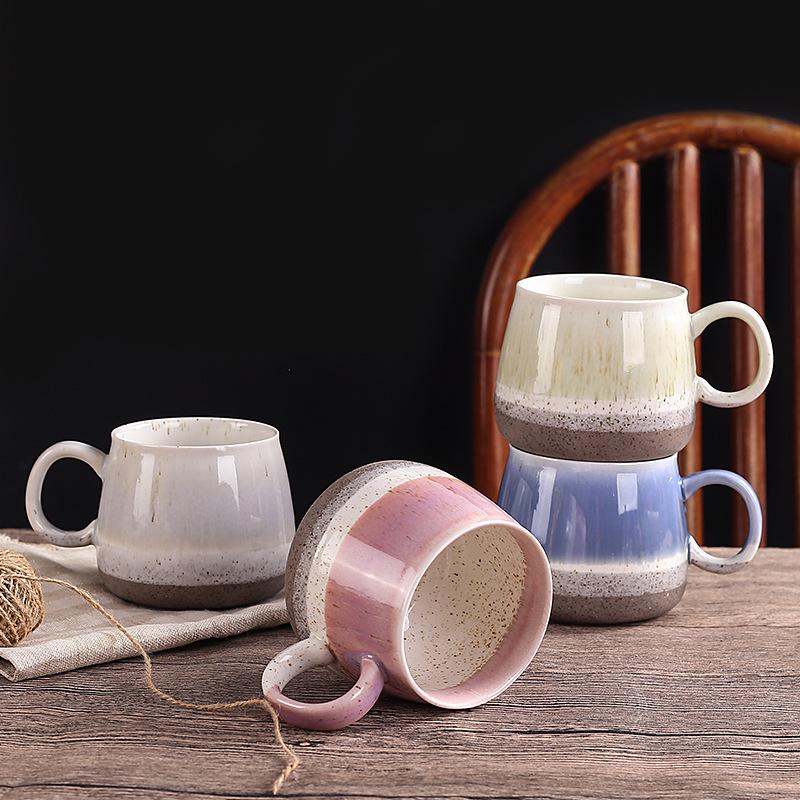 Nordic Kiln Change Glaze Mug Gradual Change Retro Household Ceramic Cup High Value Creative Ceramic Coffee Cup
