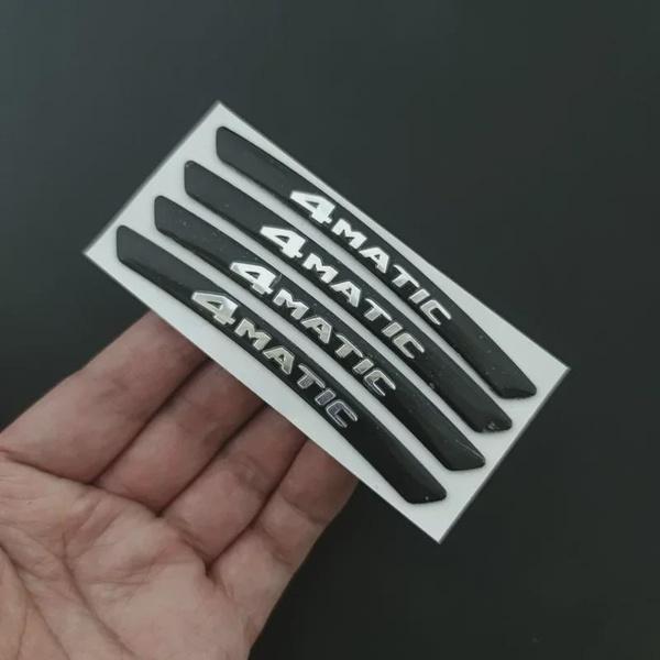 3D Aluminium 4MATIC A M G Logo Wheel Rim Sticker Decals Emblem Badge For Merced-es Ben-z A B C E S GLA GLC GLE GLS CLS Accessories