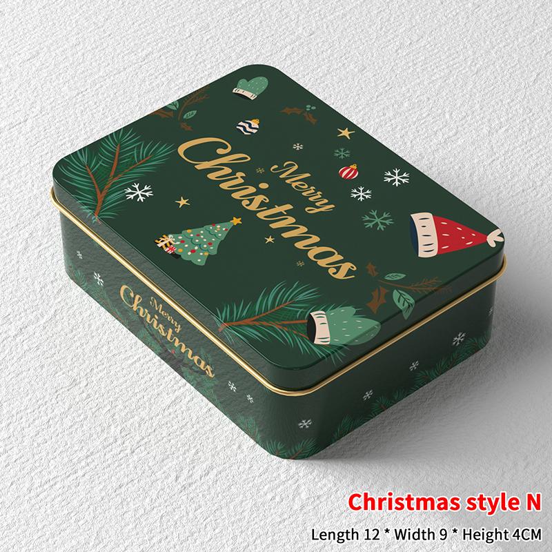 Christmas Transparent Window Tin Box Cookie Candy Tinplate Chocolate Storage Box With Exquisite Lid Christmas Gift Packaging Box
