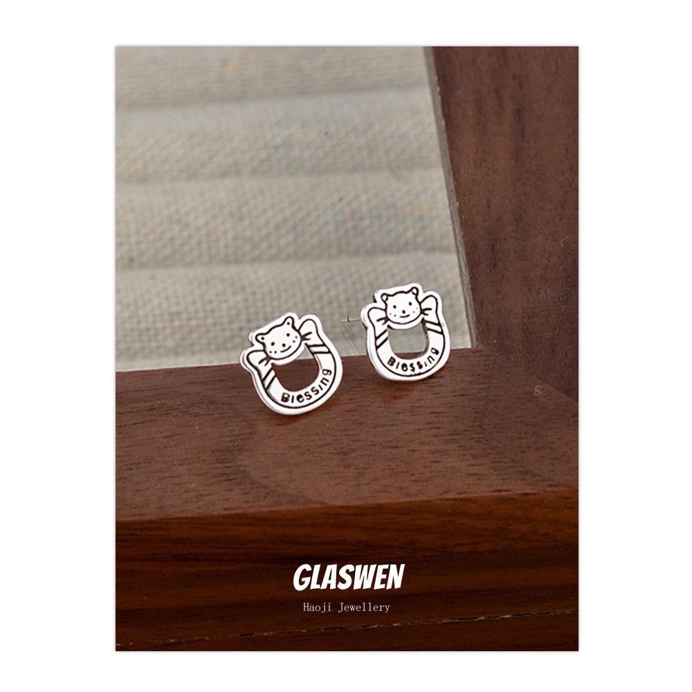 Autumn And Winter Retro Graffiti Gingerbread Man Necklace Female Bear Cartoon Cute Premium Sweater Chain