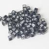 100Pcs Square Acrylic Letter Beads Random Mixed Alphabet Loose Beads For Diy Children'S Jewelry Making Crafts 6X6Mm