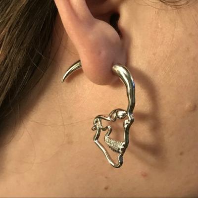 New Halloween Skull Skeleton Drop Earrings for Women  Trend Gothic Jewelry Gift Hip Hop Rock Cool Dropped Earrings Men
