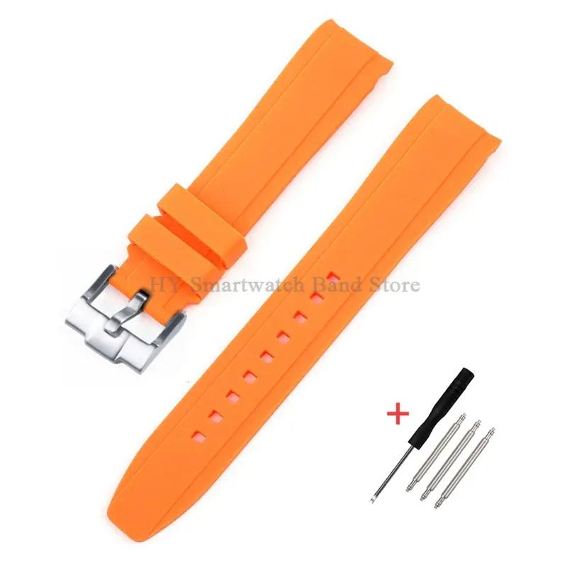

Rubber Watch Strap 20mm 22mm for Omega for Moonswatch for Rolex Curved Strap Metal Pin Clasp Waterproof Sport Men Watch Bracelet 20mm