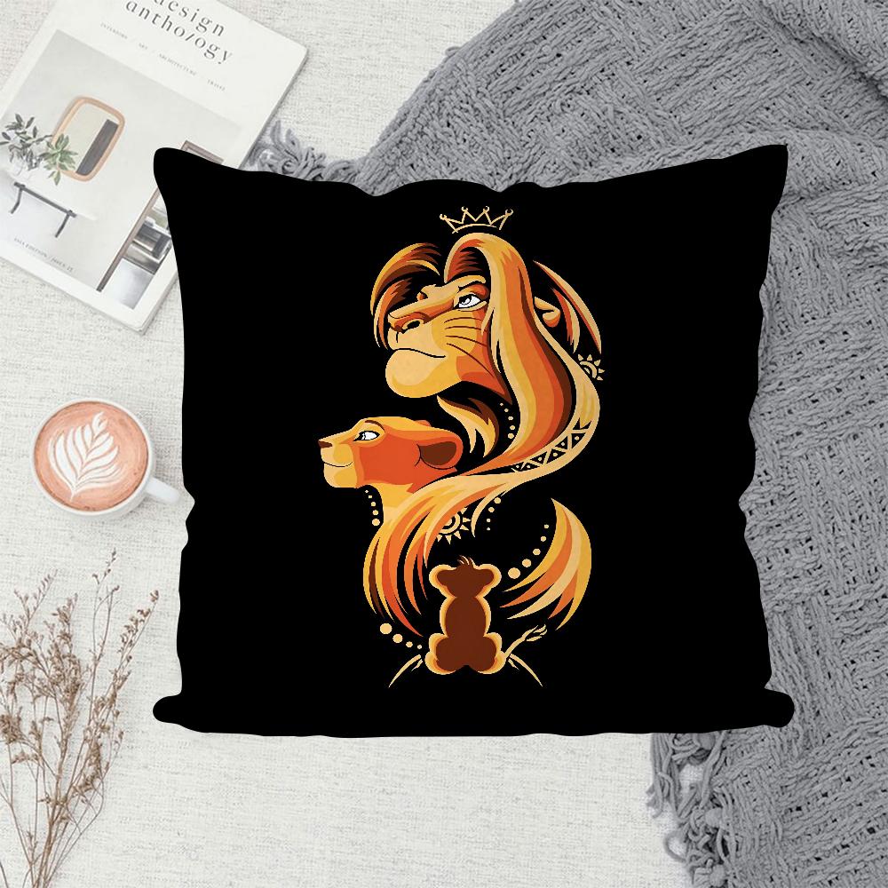 1PC Cartoon Simba lion king Pillow Case Sofa Decorative Home Double-sided Printing Short Plush Cute Cushion Cover