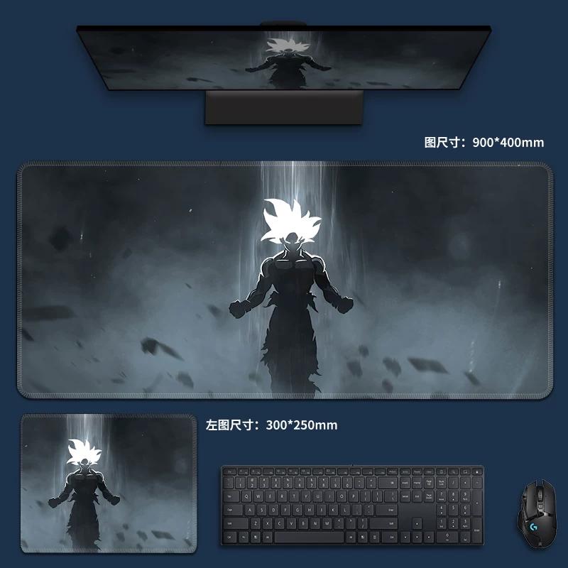 Creative PU Leather Mouse Pad Oversized Dragon Ball Computer Keyboard Pad Son Goku Animation Boys Anti-slip Mouse Pad Game E-sports Special Table Mat
