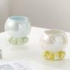 Modische Keramiktassen Wasserbecher Eisbecher Schöne Milchtassen Blume Kaffeetasse Keramikmaterial für Wasser Milch
