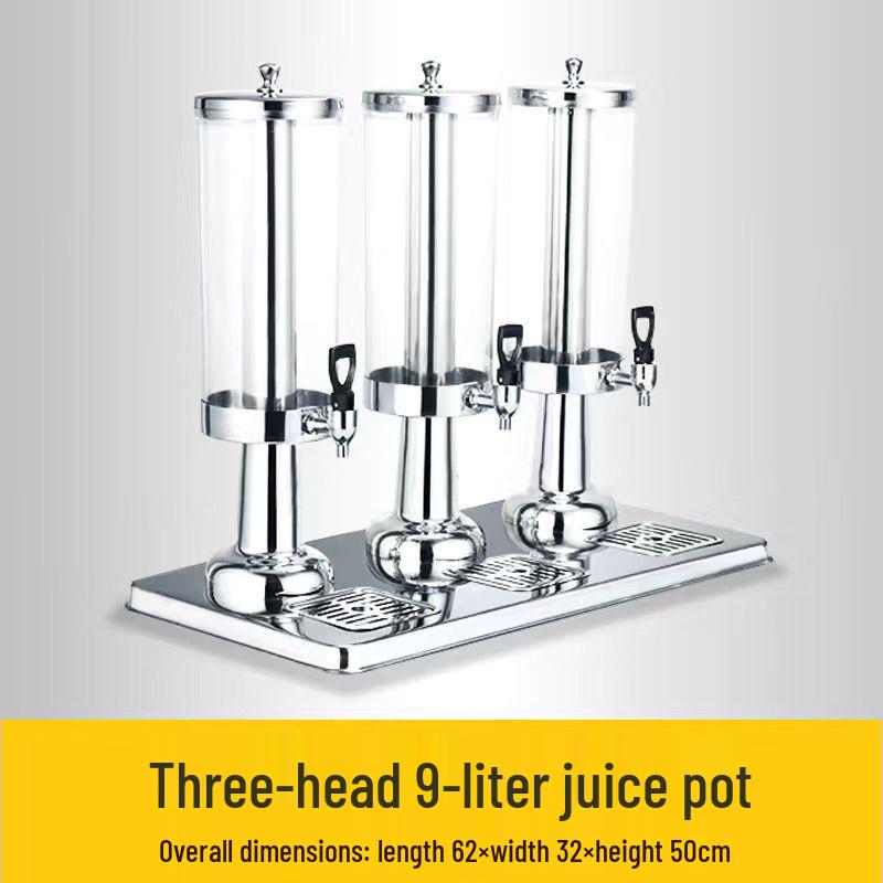 3L Saft- und Getränkespender aus Edelstahl für Restaurants - Einzel-/Doppelkopf, Hot Pot, Sesamöl, Buffet