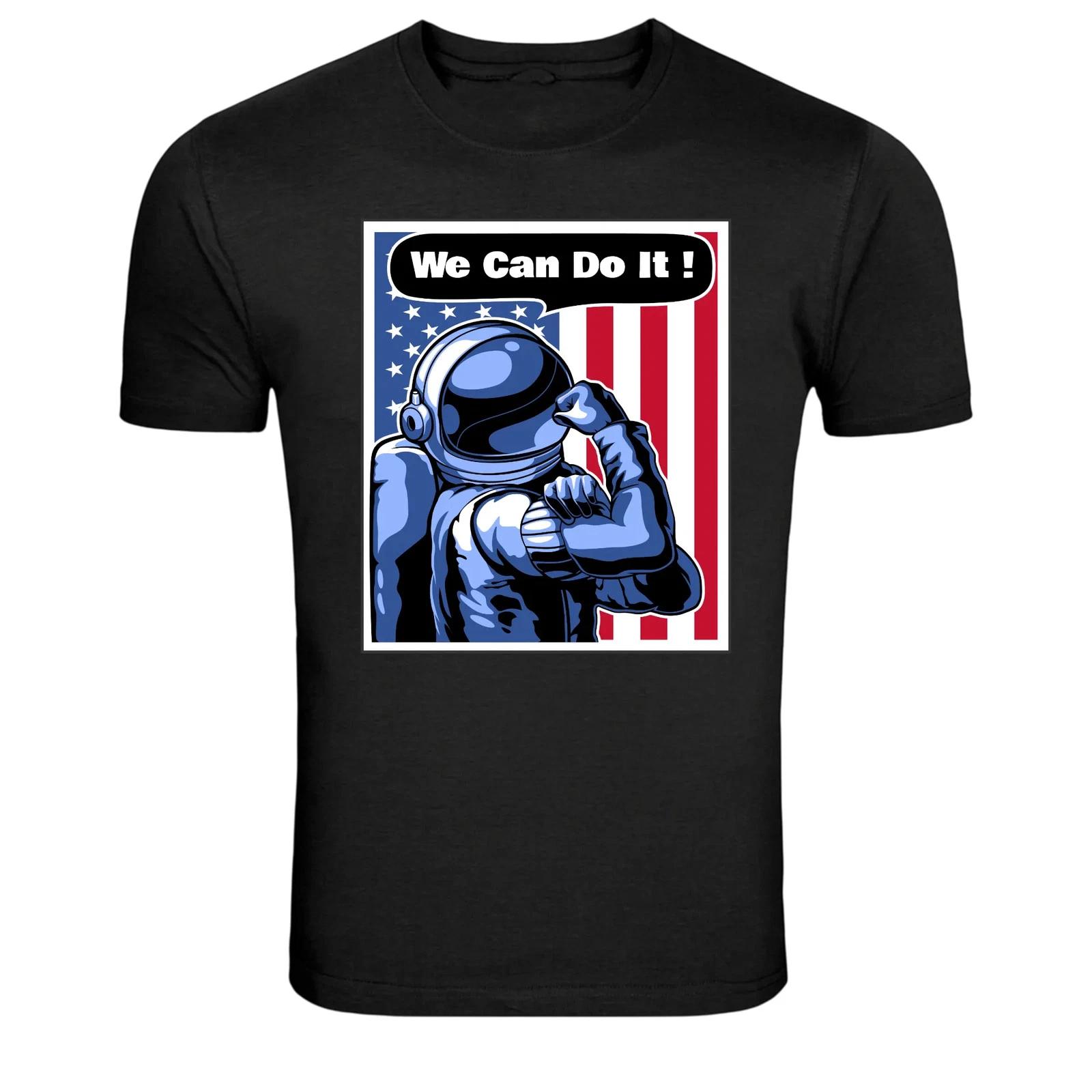 

We Can Do It Astronaut Space Poster Graphic T-Shirt 4XL