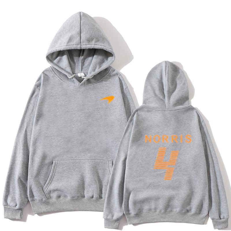 Lando Norris Racing Sudadera con capucha deportiva de forro polar para hombre y mujer estilo hip hop Harajuku y2k, ropa deportiva casual para otoño e invierno