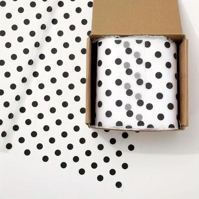 1 Satz/ 50 Stück Punktmuster Seidenpapier, Geschenkpapier Weiß Schwarz Kunstdruckpapier, Geburtstagsgeschenk, Geschenkparty DIY Basteln 14 X 20 Zoll