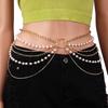 Gothic Cross Tassel Charm Belly Waist Chain For Women Beaded Beach Bikini Body Chain Sexy Jewelry