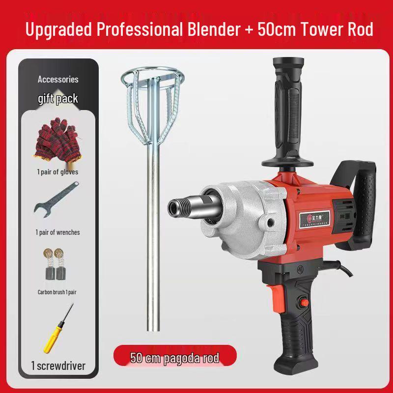 High-Power Electric Diamond Drill Mixer for Cement, Mortar, Paint, Plaster, and Food