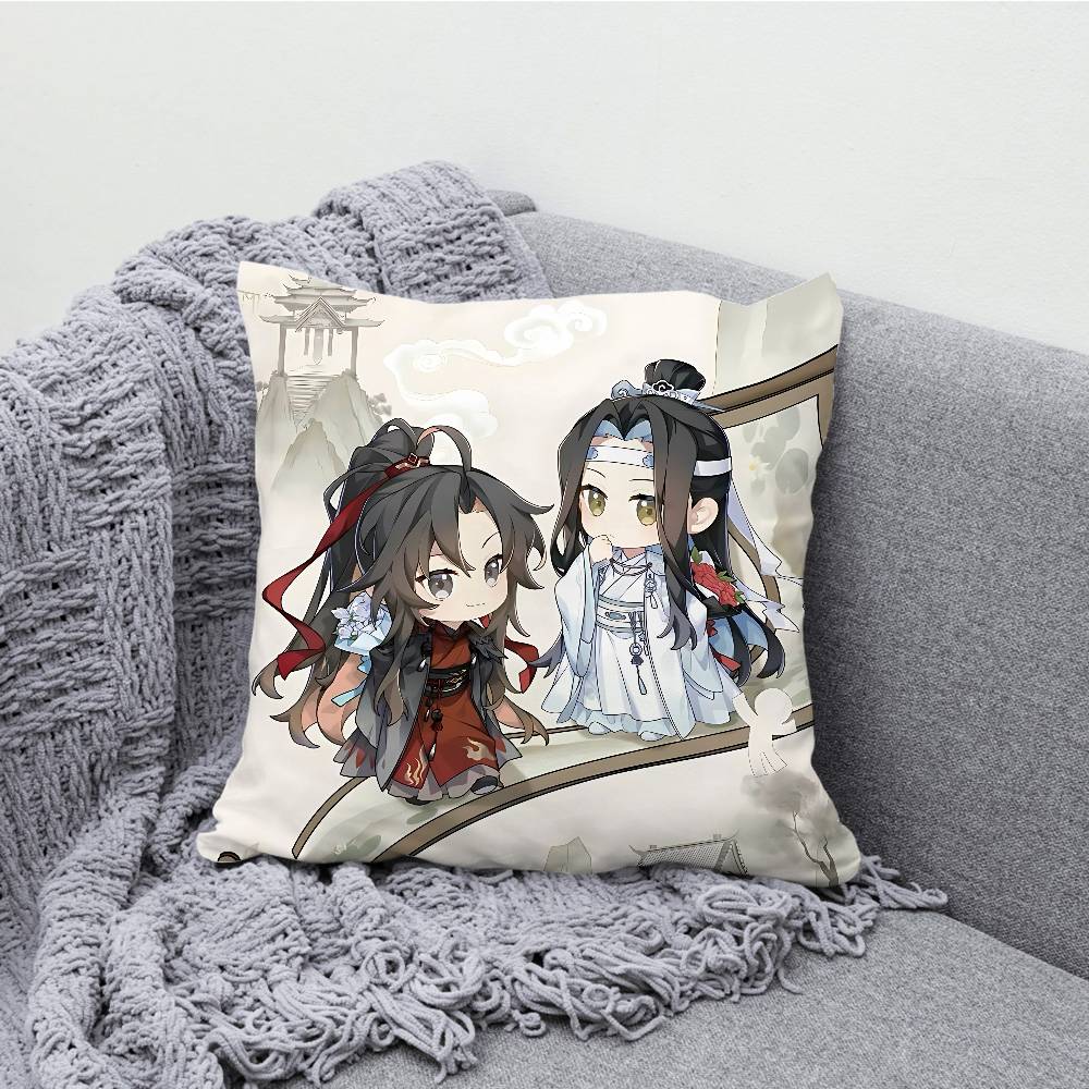 Mo Dao Zu Shi Pillow Case Print Polyester Fiber 40X40 cm Home Sofa Throw Cushion Cover Decoration