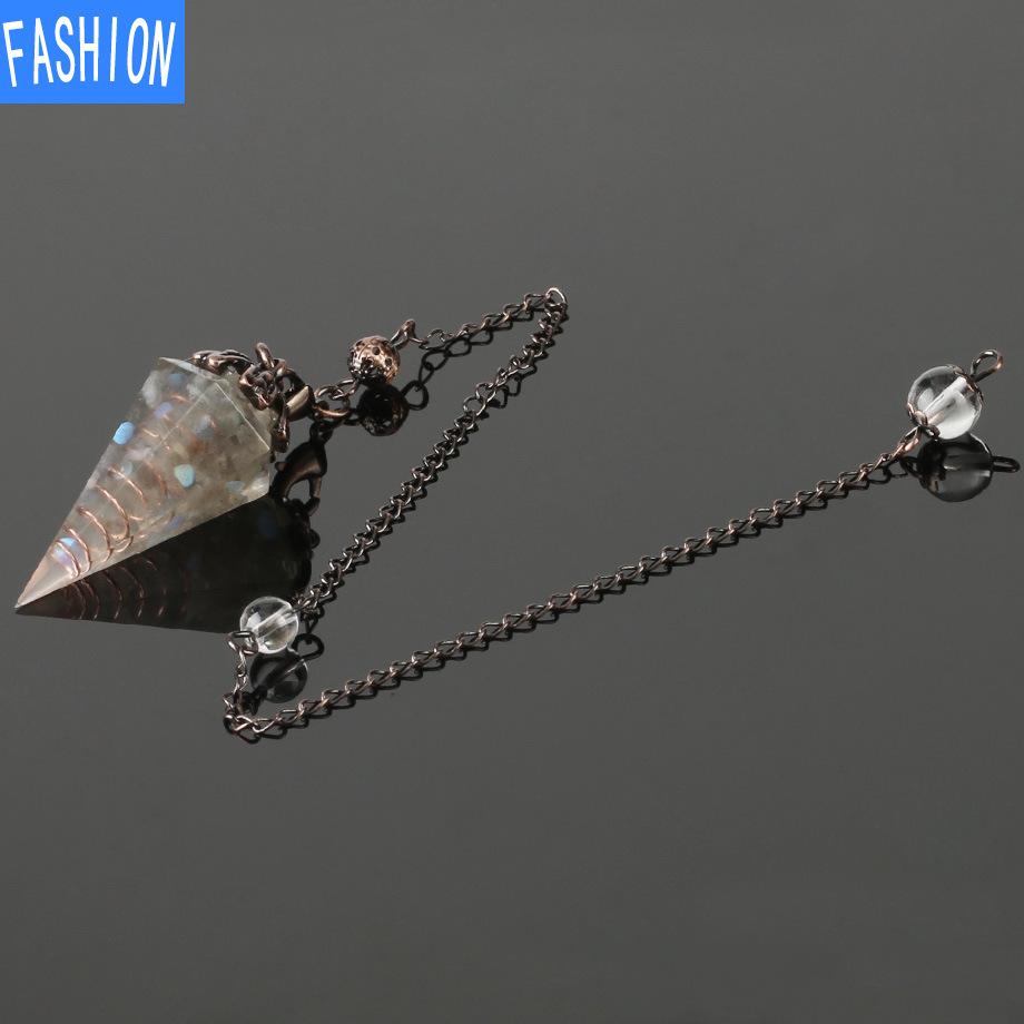 Dream Will Focus Yoga Pendant Natural Stone Cone Healing Necklace