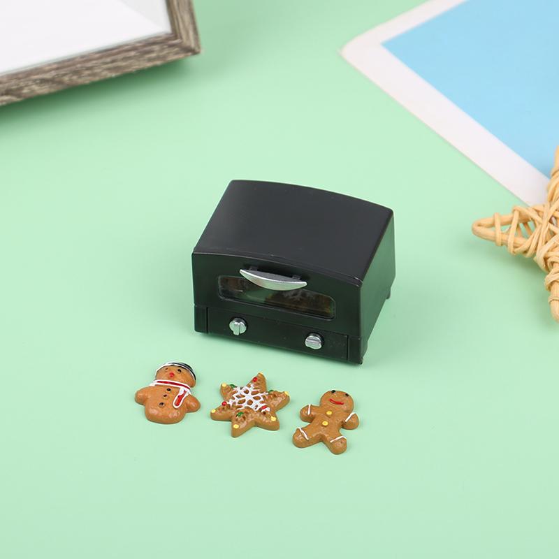 1:12 Dollhouse Miniature Household Electric Appliances Simulation Microwave Biscuit Oven Model Diy Accessories Scenes Ornament