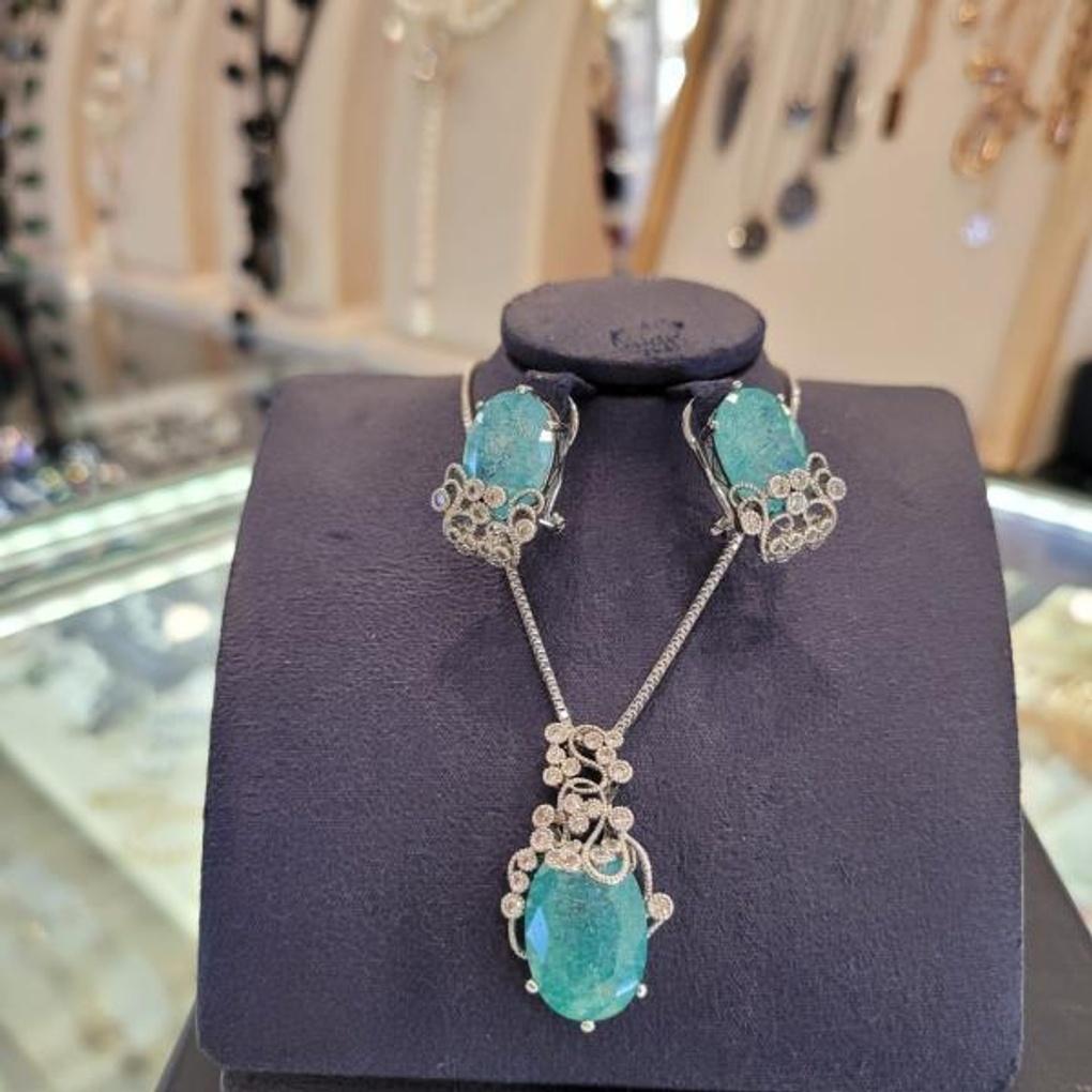 ARTRIA Ice Cubic Lace Crystal Earrings JTOBAFR0023