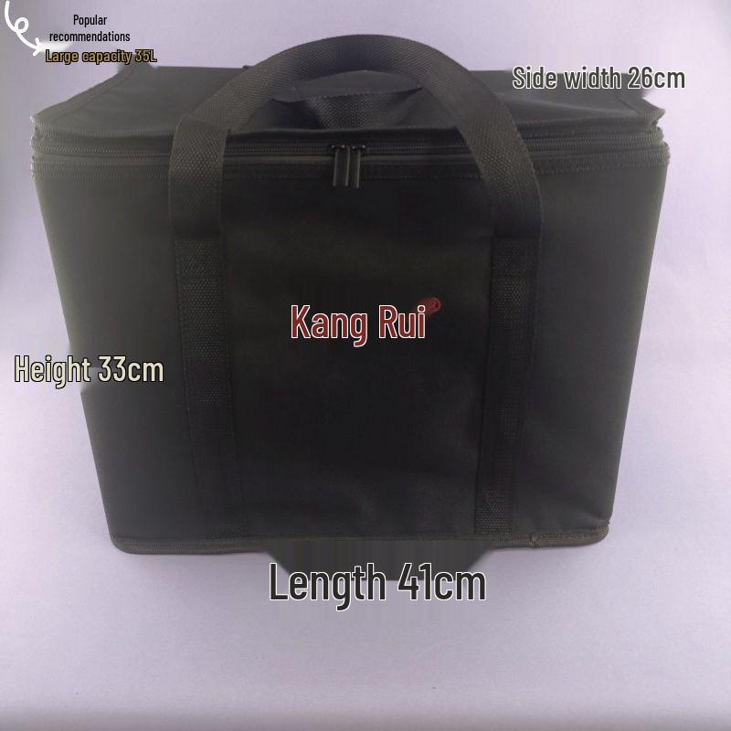 Large Capacity Insulated Picnic Cooler Bag - Handheld Ice Box for Outdoor, Takeaway & Bento