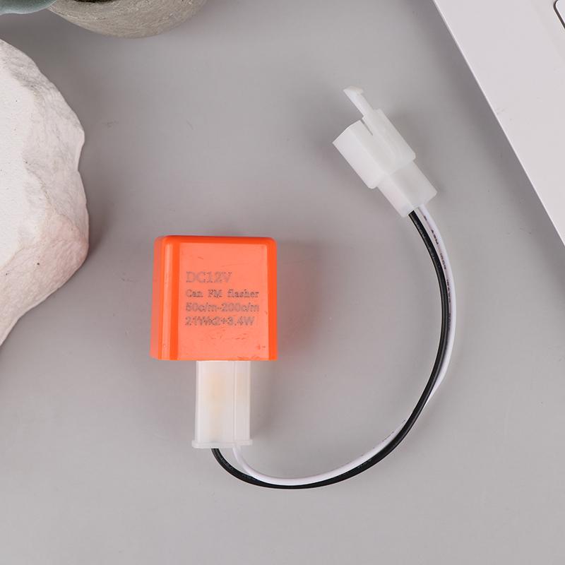 Adjustable 2-Pin Electronic Led Flasher Relay With Wires For Bikes Motorcycles Scooters Turn Signals Hyper Flash Blinkers Relay