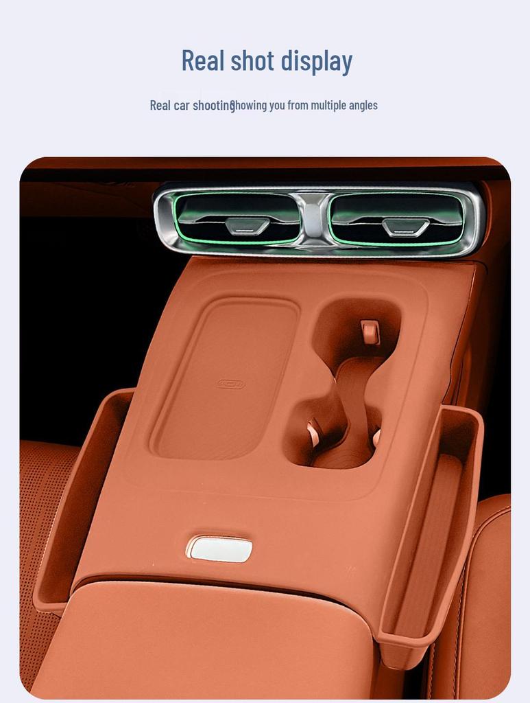 Anti-Slip Silicone Pad for Leapmotor C10 Console - Wireless Charging, Protective Sticker, Cup Holder Cover